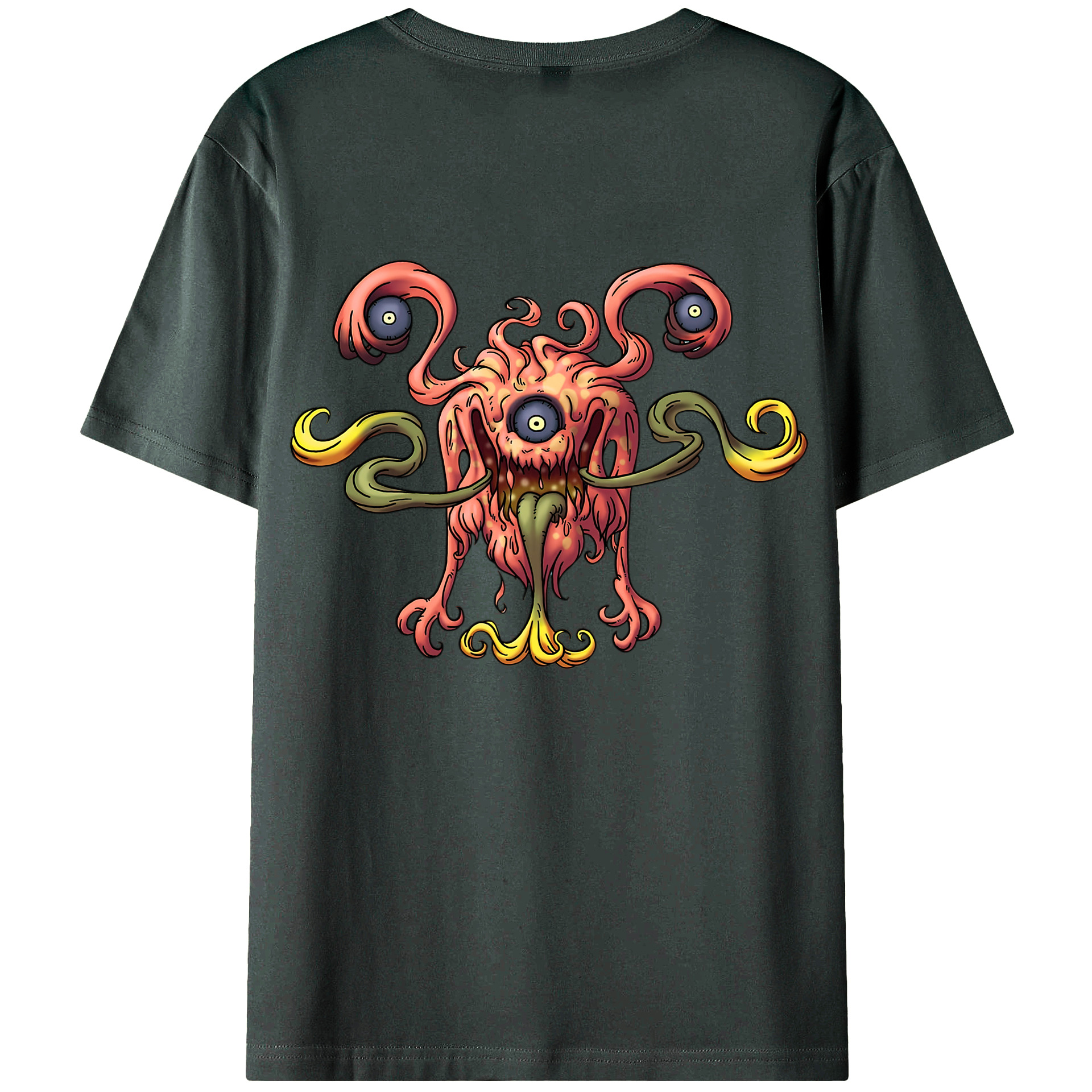 （画像用） ドラゴンクエスト Doragon Kuesuto Dragon Quest 綿100％ メンズ半袖Tシャツ（バックプリント） 通気性